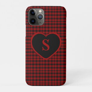 Geruite Monogram Kerst Rode Buffel Plaid Case-Mate iPhone Case