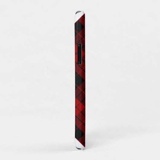 Geruite Monogram Kerst Rode Buffel Plaid Case-Mate iPhone Case (Achterkant/rechts)