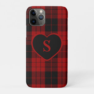 Geruite Monogram Kerst Rode Buffel Plaid Case-Mate iPhone Case