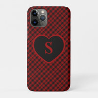 Geruite Monogram Kerst Rode Buffel Plaid