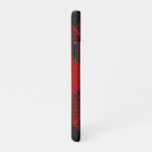 Geruite Monogram Kerst Rode Buffel Plaid iPhone Hoesje (Rechterkant)