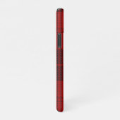 Geruite Monogram Kerst Rode Buffel Plaid iPhone Hoesje (Rechterkant)