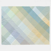 Geruite Monogram Pastel Turkoois Blauw Groen Geel Fleece Deken (Voorkant (Horizontaal))
