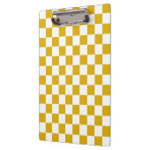 Geruite mosterdgele en witte kleur klembord (Links)