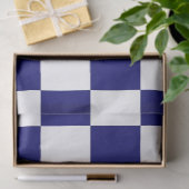 Geruite Navy en White Tissue Paper Tissuepapier (Geschenk)
