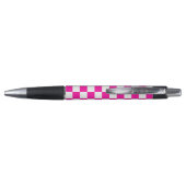 Geruite neon roze en wit pen (Achterkant)