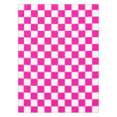 Geruite neon roze en wit tafelkleed (Voorkant)
