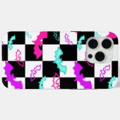 Geruite neonvleermuizen Case-Mate iPhone case (Achterkant (horizontaal))