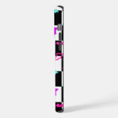 Geruite neonvleermuizen iPhone hoesje (Linkerkant)