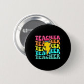 Geruite Onderwijzer Bliksemschicht Terug naar Scho Ronde Button 5,7 Cm (Voorkant /achterkant)