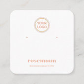 Geruite Oorbel Display Kaart Vierkante Visitekaartje (Voorkant)