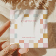 Geruite Oorbel Display Kaart