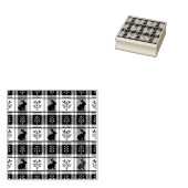 Geruite Paasbontjes Rubberstempel (Gestempeld)