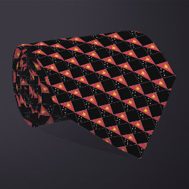 Geruite Papoea-Nieuw-Guinea vlag patroon Stropdas