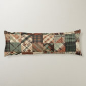 Geruite Patchwork Beschermhoes Lichaamskussen (Achterkant)