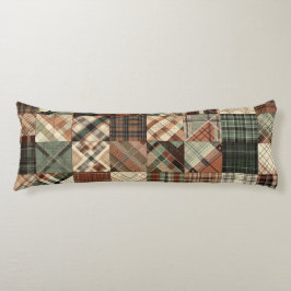 Geruite Patchwork Beschermhoes Lichaamskussen