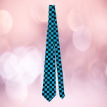 Geruite Patroon Blauw en Zwart Stropdas<br><div class="desc">Hou je van stropdassen met een geruit patroon? Dit stropdas is opgebouwd uit blauwe en zwarte vierkanten.</div>