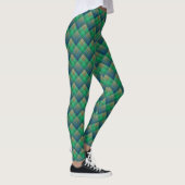 Geruite patroon met zigzagkleuring leggings (Rechts)