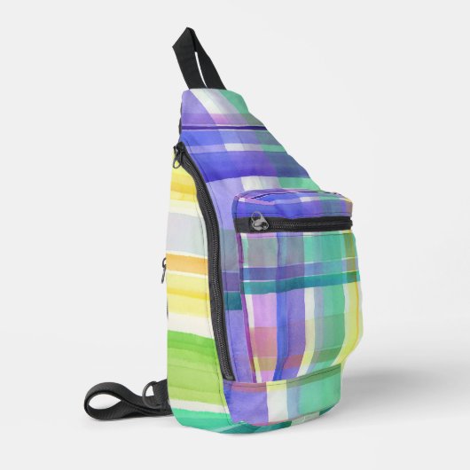 Geruite Patroon Sling Bag (Linkerhoek)
