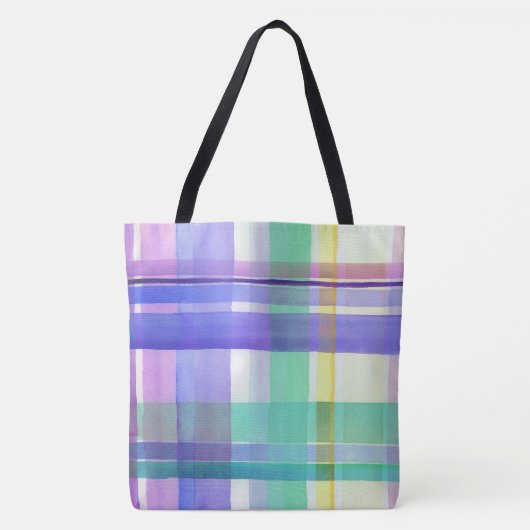 Geruite Patroon Tote Bag (Voorkant)