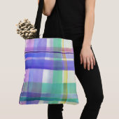 Geruite Patroon Tote Bag (Dichtbij)