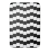 Geruite Patroon Zwart-wit Optische Illusie Badmat (Voorkant Verticaal)