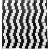 Geruite Patroon Zwart-wit Optische Illusie Douchegordijn (Voorkant)