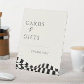  geruite patroonkaarten en huwelijkscadeaus reclamebord met voetstuk (Insitu)