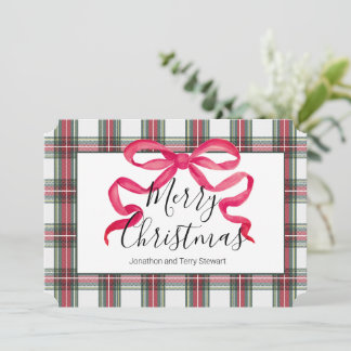 Geruite Persoonlijke Prettig Kerst Kaart