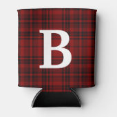 GERUITE PLAID ZWART ROOD TYPOGRAFIE AANPASSEN BLIKJESKOELER (Voorkant)