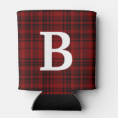 GERUITE PLAID ZWART ROOD TYPOGRAFIE AANPASSEN BLIKJESKOELER (Achterkant)