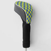 geruite politiepatroon golfheadcover (Schuin)