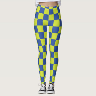 geruite politiepatroon leggings