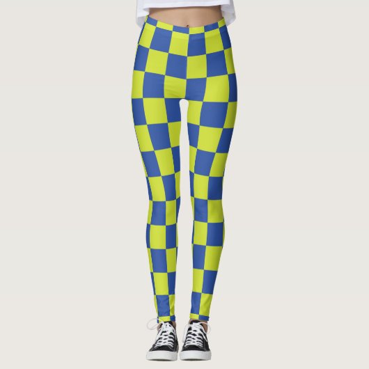 geruite politiepatroon leggings (Voorkant)