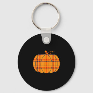 Geruite pompoen halloween thanksgiving herfst deco sleutelhanger