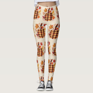 Geruite Pompoen Zegeningen Leggings