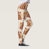 Geruite Pompoen Zegeningen Leggings (Rechts)