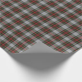Geruite Prettig feestdagen Kerst Wit Rood Groen Cadeaupapier (Hoek)
