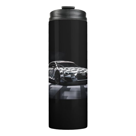 geruite raceauto mok (Voorkant)