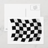 Geruite racevlag ansichtkaart briefkaart (Voorkant / Achterkant)