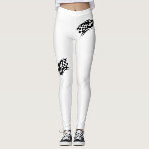 Geruite racevlag leggings