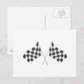 geruite racevlaggen grafisch briefkaart (Voorkant / Achterkant)