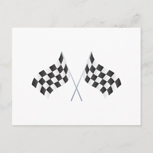 geruite racevlaggen grafisch briefkaart (Voorkant)