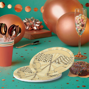 Geruite Racing Flags Paper Borden Papieren Bordje