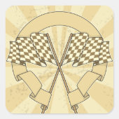 Geruite Racing Flags Stickers (Voorkant)