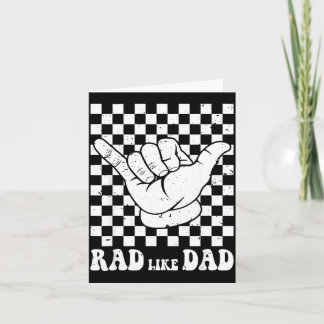 Geruite rad zoals vader retro vaderdag coole vader kaart