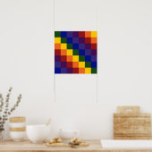 Geruite Regenboog Poster (Keuken)