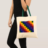 Geruite Regenboog Tote Bag (Voorkant (product))