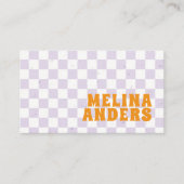 Geruite retro visitekaartje (Voorkant)