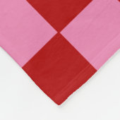 Geruite rode en hete roze pokerkaarten fleece deken (Hoek)